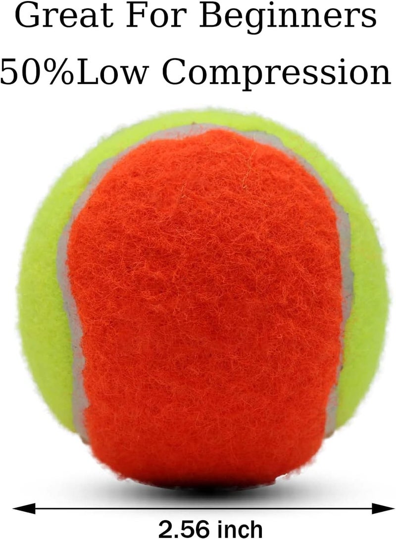 Magicorange Tennis Balls, 12 Pack Low Compression Stage Tennis Ball for Beginners Youth Kids Training Practicing with Mesh Bag for Easy Transport - Image 3